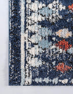 Rugs.com Morocco Collection Rug – 5' x 8' Navy Blue High-Pile Rug Perfect for Living Rooms, Large Dining Rooms, Open Floorplans