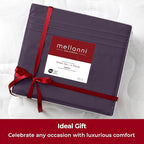 Mellanni Twin Sheets Set - 3 PC Iconic Collection Bedding - Hotel Luxury, Extra Soft, Cooling Bed Sheets - Wrinkle, Fade, Stain Resistant (Twin, Purple)