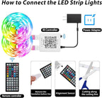 Led Lights for Bedroom 150ft Color Changing RGB Led Strip Lights Music Sync, DIY Led Light Strip with Remote and App Control, Dimmable Led Lights for Room Party Home Decor Cool Things (2*75ft)
