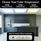 Ultralux 2x4 ft LED Light Panel - Edge Lit, Surface Mount Ceiling for Home & Office TRIAC Dimmable, Flicker-Free Slim with Adjustable Color Temperature (Matte White, 2 Pack) 2x4 (2 Pack)
