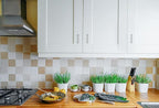 Ravinte 30 Pack Solid 3 Inch Center to Center Slim Square Bar Drawer Handles - Cabinet Hardware Brushed Nickel Pulls for Kitchen and Drawers