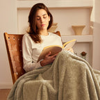 Exclusivo Mezcla Plush Fuzzy Fleece Bed Blanket Queen Size, Super Soft, Fluffy and Warm Blankets Suitable for All Seasons (Brown, 90x90 Inches)