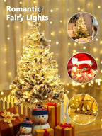 4 Pack Fairy Lights Battery Operated with Remote Control Timer, LED String Lights Outdoor Indoor Decorations, 8 Modes Twinkle Lights for Christmas Party Wedding Birthday Bedroom Décor (Warm White)