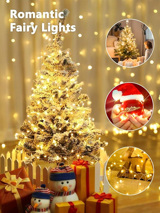 3-Pack 78FT 240 LED Fairy Lights Battery Operated with Timer & Remote, Waterproof Twinkle Lights Indoor Outdoor 8 Modes for Bedroom Centerpiece Wedding DIY Party Christmas Classroom Dorm Decoration