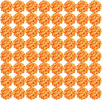 Auihiay 64 PCS Full Hydrangea Flowers, Silk Hydrangea Artificial Flowers Heads with Stems, Artificial Hydrangea Flowers for Wedding Centerpieces, Home, Garden, Baby Shower Decoration (Orange)
