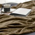 Bedsure GentleSoft Fleece Throw XL Blanket Camel - 300GSM Soft Lightweight Plush Cozy Blankets for Bed, Sofa, Couch, Travel, Camping, 50x70 inches