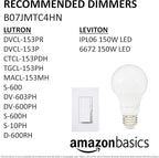 Amazon Basics LED Light Bulbs, Energy Efficient 6W, 40 Watt Equivalent, E26 Standard Base, 2700, Dimmable, 10,000 Hour, Soft White, 6 Count