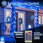Decute 500LED 164FT Fairy String Lights Halloween Lights Silver Wire with Remote, Firefly Starry Light for DIY Christmas Tree Costume Wedding Party Table Centerpiece Decor Blue