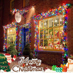 JMEXSUSS Multicolor Christmas Lights Battery Operated with 8 Modes Remote Waterproof, 33ft 100 LED Battery Christmas Lights Indoor Outdoor for Tree Home Party Room Garden Decor