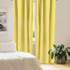 Ambesonne Yellow Window Curtains, Moroccan Trellis Pattern in Yellow Tones Vintage Eastern Pattern, Lightweight Decor 2-Panel Set with Rod Pocket, Pair of - 28" x 63", Mustard Yellow