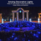 ODEETRONIC Christmas Blue Lights, 21.63ft 100 Count Incandescent String Lights Connectable, 120V UL Certified Christmas Indoor String Lights for Xmas, Tree, Party, House, Garden Decor, Green Wire