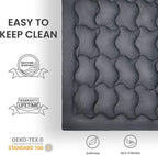 SLEEP ZONE Twin Mattress Topper Cooling Mattress Pad Cover Fluffy Down Alternative Bed Topper 8-21 Inch Deep Pocket, Twin