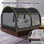 Alvantor Canopy Bed 2-in-1 Dream Privacy Space Full Size Sleeping Tents Indoor Pop Up Portable Frame Breathable Reducing Light & Air Ventilation
