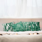 Ambesonne Vintage Throw Pillow Cushion Case Pack of 4, Abstract Grunge Effect Brushstrokes and Waving Striping Stains Paisley Drops, Modern Accent Double-Sided Digital Printing, 20", Forest Green