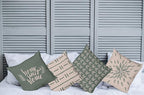 Ambesonne Modern Throw Pillow Cushion Case Pack of 4, Scandinavian Minimal Ornaments Boho Feather Leaves and Home Phrase, Modern Accent Double-Sided Digital Printing, 20", Pale Tan and Reseda Green