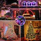 Brizled Color Changing Christmas Lights, 300 LED Christmas String Lights Connectable, 115ft 11 Modes Tree Lights Warm White & Multicolor Clear Wire Xmas Lights Remote for Xmas Party Home