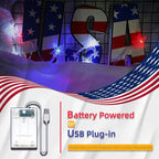 4th of July Decorations Red White and Blue Star String Light Battery Operated 10FT 20 LED Indoor Outdoor Waterproof Twinkle Patriotic Fairy Lights for Independence Day Memorial Day