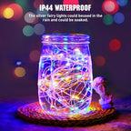 JMEXSUSS 4 Pack 50 LED Multicolor Fairy Lights Battery Operated, Each16 ft Multicolor Christmas Lights Waterproof Twinkle Lights for Party Wedding Christmas Birthday Indoor Outdoor Decoration