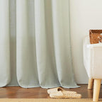 RYB HOME Natural Linen Curtains 72 inch Length for Living Room Bedroom, Light Filtering Sun Protection Privacy Assured Breathable Burlap for Home Office, W 52 x L 72 inch, 2 Pcs, Sage Green