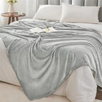 BEDELITE Fleece Blanket Light Grey Throw Blankets for Couch & Bed, Luxury Plush Cozy Fuzzy 50x60 inches, Super Soft Warm Lightweight Throw for Travel Camping