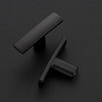 10 Pack Black Cabinet Knobs - Curved Cabinet Pulls Matte Black Knobs for Kitchen Cabinet Drawer Solid Dresser Knobs for Cabinet Hardware 1-3/4 Inch Length Single Hole
