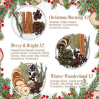 6 Pack Christmas Potpourri Simmer Pot Kit, Holiday Stovetop Potpourri, Botanical Air Freshener Sachets, Festive Bowl Filler Decor for Home Fragrance, Housewarming & Hostess Gifts