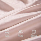 Lazzzy Velvet Blackout Curtains Thermal Insulated Room Window Drapes Super Soft Luxury Curtains for Living Room Bedroom Rod Pocket 2 Panels, Dusty Pink, 52" W x 90" L