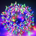 66Ft 200LED Multicolor Christmas Lights Plug in,Connectable Christmas Tree Lights,8 Modes String Lights Indoor Outdoor for Tree Party Bedroom Garden Decor (Clear Wire)