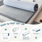 Airensky 4 Inch Memory Foam Mattress Topper, Cooling Gel Infused High Density Queen (60"x80") Topper with Removable Washable Cover, Bed Topper for Pressure Relief Back Pain, CertiPUR-US Certified