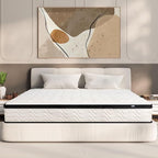 King Size Mattress | 12 Inch Hybrid Mattresses King in a Box | Medium Firm Memory Foam and Individual Pocket Springs | Fiberglass Free Bed Matress | Breathable | CertiPUR-US