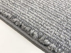 Custom Length Cut to Size Wide Width Carpet Runner Rug for Hallways, Skid Resistant Latex Rubber Backed, 31 inch Wide X Customized Length, Stripe Grey, 31 inch X 4 feet, Doormat Size