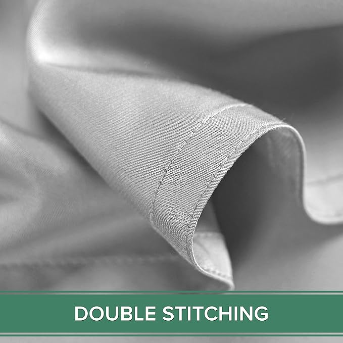 Twin XL Sheets by Pure Bamboo, Genuine 100% Organic Viscose Derived from Bamboo Bed Sheet Set, Luxuriously Soft & Cooling, Double Stitching, Lifetime Quality Promise (Twin XL, Silver Pearl)