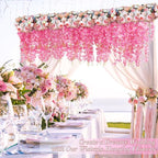 40 Pack Wisteria Hanging Flowers,Hanging Flowers,Fake Wisteria, Hanging Flowers for Decoration,Artificial Flowers,Vines for Bedroom, Wisteria for Wedding Decorations for Home Party(3.6 Ft/Pcs, Pink)