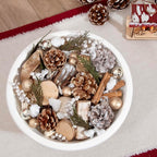 ANDALUCA Frosted Pine Winter Pinecone Fragrance Potpourri (Winter White)