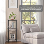 TUTOTAK End Table, Side Table, Nightstand, 2-Tier Storage Shelf, Sofa Side Table for Small Space, Living Room, Bed Room TB01BMK034