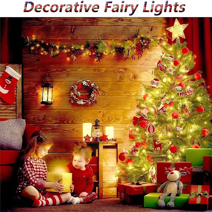 Super Long LED String Lights 99ft 300 LEDs Fairy String Lights with Switch/Timer, Indoor/Outdoor Copper String Lights with Remote, for Birthday Wedding Christmas, Plug in/8 Modes Warm White