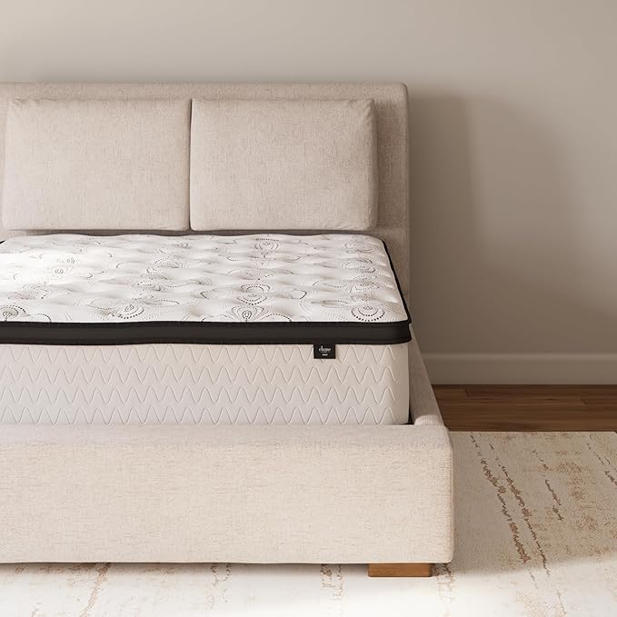 Ashley Chime King Mattress Hybrid 12 Inch Firm Memory Foam for Pressure Relief, Mattress In a Box with Cooling Gel, Fiberglass Free