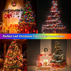 Decute 300LED Christmas String Lights Outdoor Waterproof 105FT UL Certified with End-to-End Plug 8 Modes, Multicolor Indoor Starry Fairy Lights for Christmas Tree Patio Garden Wedding Party Decor