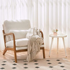 Apicizon White Round Side Table Set of 2, Tray Nightstand Sofa Coffee End Table for Living Room, Bedroom, Small Spaces, Easy Assembly Bedside Table, 15 x 18 Inches, White