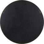 Kate and Laurel Pao Modern Round Wood Wall Mirror; 28; Natural Wood; Decorative Scandinavian Circle Mirror for Robust Wall Decor