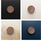 6 Pack Wood Cone Cabinet Knobs (Brown) - 1 ½ " Diameter Round Shape - Wooden Drawer Pulls for Cabinets Doors, Dresser and Drawers Knob, Kitchen Cabinet Door Handle