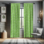 Ambesonne Lime Green Window Curtains, Simplistic Formless Geometric Shapes in Different Shades Theme, Lightweight Decor 2-Panel Set with Rod Pocket, Pair of - 28" x 63", Green