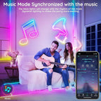 32.8Ft Led Rope Lights, Flexible Neon Lights Control with App/Remote, Multiple Modes, IP65 Outdoor RGB Waterproof, Music Sync Gaming Light Strip for Bedroom Decor