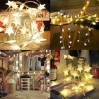 IRIDESCENT Star String Lights, 16ft/5m 50 LED Plug in String Lights Warm White Fairy Lights for Christmas/Wedding/Party Indoor and Outdoor Decoration