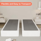 5 Inch Queen Box Spring, Split Design for Easy Setup in Apartments, Heavy Duty Steel Frame, Non-Slip Mattress Base Fabric Cover, Noise Free