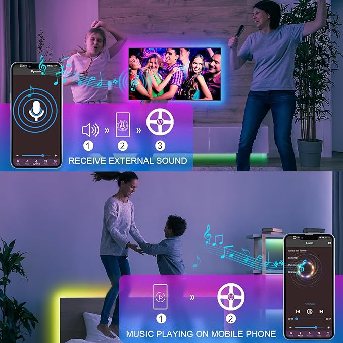 300ft Outdoor Led Strip Lights Waterproof, Trimmable Led Strip Lights Music Sync, RGB IP65 Waterproof Outside Led Lights Strip With Remote & App, Exterior Led Rope Light Waterproof For Pool Roof Yard