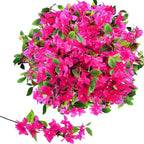 30 Pcs Artificial Faux Bougainvillea Fake Flower Silk Bougainvillea Branches UV Resistant Outdoor Indoor Decoration for Wedding Home Centerpieces Outside Decor (Rose Purple)