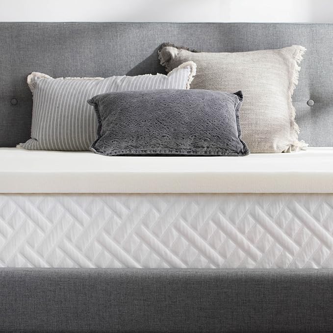 WEEKENDER 2 Inch Memory Foam Mattress Topper - Full, Off White