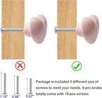 Ceramic Drawer Knobs Heart Shape Colorful Heart Cabinet Dresser Pulls Handles with 3 Sized Screws, Kitchen Furniture Knobs for Closet Cupboard Wardrobe (Mixed Color, 6 Pack) (6packmixcolor)