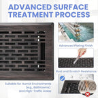 4x14 Inches 2 Pack Heavy Duty Walkable Floor Register - Easy Adjust Air Supply Lever Decorative Floor Vent Covers, Boston Design Vent Covers for Home - Oil Rubbed Bronze